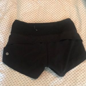 Lululemon Black Speed Shorts Size 2 (2.5” inseam)